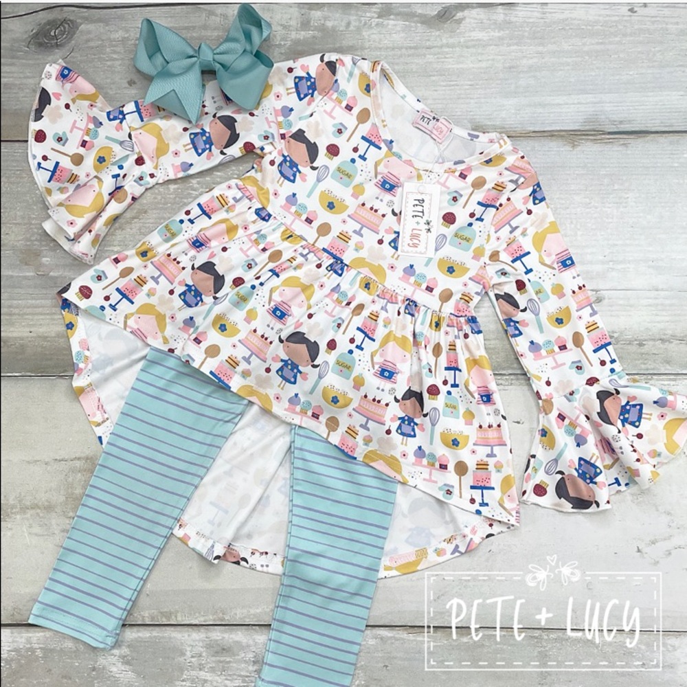 NWT Pete+Lucy Pant Set Mommy's Kitchen Helper
